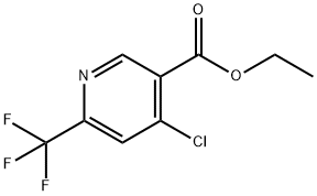 4-氯-6-三氟甲基烟酸乙酯 结构式