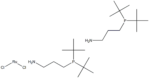 二氯双[3-(二-叔-丁基亚磷基)丙基氨]钌(II) 结构式