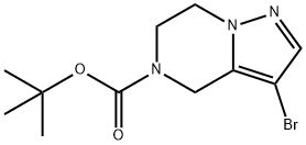 5-叔丁氧羰基-3-溴-4,5,6,7-四氢吡唑并[1,5-A〕吡嗪 结构式