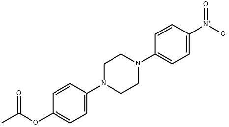乙酸4-[4-(4-硝基苯基)-1-哌嗪基]苯酯 结构式