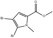 1-甲基-4,5-二溴吡咯-2-甲酸甲酯 结构式