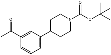 tert-Butyl 4-(3-acetylphenyl)piperidine-1-carboxylate 结构式