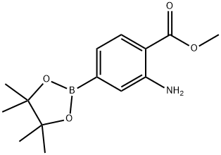 3-氨基-4-甲氧羰基苯硼酸频哪醇酯 结构式