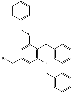 (4-苄基-3,5-双(苄氧基)苯基)甲醇 结构式