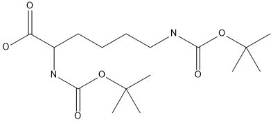 2,6-bis(tert-butoxycarbonylaMino)hexanoic acid 结构式