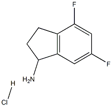 4,6-二氟茚满-1-胺盐酸盐 结构式