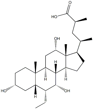 6ALPHA-乙基-23(S)-甲基胆酸 结构式