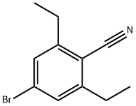 4-溴-2,6-二乙基苯甲腈 结构式