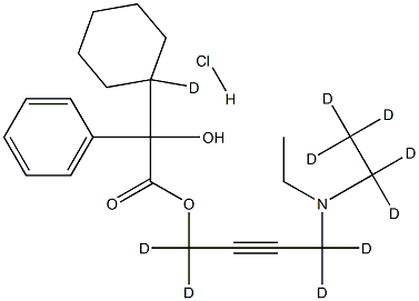 Oxybutynin-d10 Hydrochloride 结构式