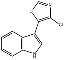 3-(4-氯-5-恶唑基)-1H-吲哚 结构式