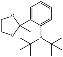 2′-(二叔丁基膦)苯乙酮乙烯缩酮 结构式
