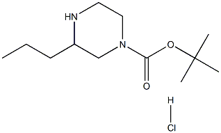 3-丙基哌嗪-1-羧酸叔丁酯盐酸盐 结构式