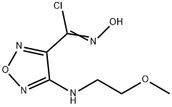 N-羟基-4-((2-甲氧基乙基)氨基)-1,2,5-噁二唑-3-甲酰亚胺氯 结构式