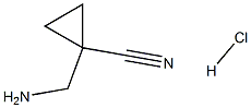 1-(氨基甲基)环丙基腈盐酸盐 结构式