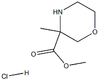 甲基3-甲基吗啉-3-羧酸酯盐酸盐 结构式