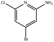4-溴-6-氯吡啶-2-胺 结构式