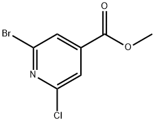 2-溴-6-氯异烟酸甲酯 结构式