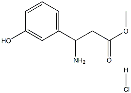 3-氨基-3-(3-羟基苯基)丙酸甲酯盐酸盐 结构式