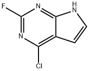 4-氯-2-氟-7H-吡咯并[2,3-D]嘧啶 结构式