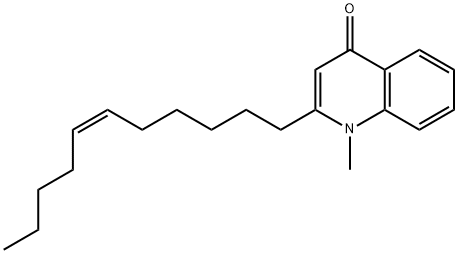 1-甲基-2-(6Z)-6-十一碳烯-1-基-4(1H)-喹啉酮 结构式