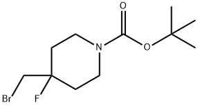 1-BOC-4-溴甲基-4-氟哌啶 结构式