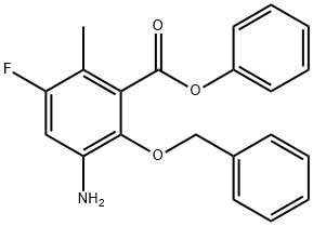3-AMino-2-benzyloxy-5-fluoro-6-Methyl-benzoic acid phenyl ester 结构式