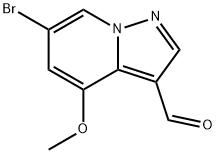 6-溴-4-甲氧基吡唑并[1,5-A]吡啶-3-甲醛 结构式