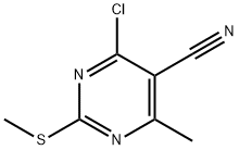 4-氯-6-甲基-2-甲硫基-5-氰基嘧啶 结构式