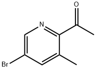 1-(5-溴-3-甲基-吡啶-2-基)-乙酮 结构式