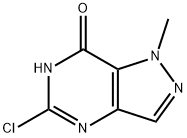 5-Chloro-1,6-dihydro-1-Methyl-7H-pyrazolo[4,3-d]pyriMidin-7-one 结构式