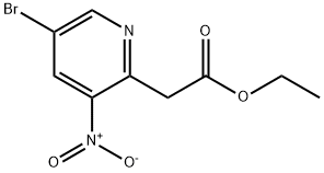 2-(5-溴-3-硝基吡啶-2-基)乙酸乙酯 结构式