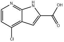 4-氯-7-氮杂吲哚-2-羧酸 结构式