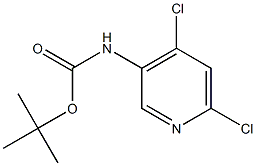 (4,6-二氯吡啶-3-基)氨基甲酸叔丁酯 结构式