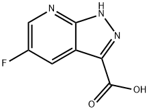 5-氟-1H-吡唑并[3,4-B]吡啶-3-羧酸 结构式