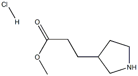 Methyl 3-(pyrrolidine-3-yl)propanoate hydrochloride 结构式