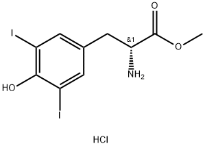 3,5-二碘-L-酪氨酸甲酯盐酸盐 结构式