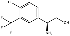 (S)-2-氨基-2-(4-氯-3-(三氟甲基)苯基)乙醇 结构式