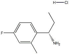(ΑS)-Α-乙基-4-氟-2-甲基苯甲胺 结构式