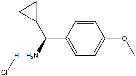 (S)-环丙基(4-甲氧基苯基)甲胺盐酸盐 结构式