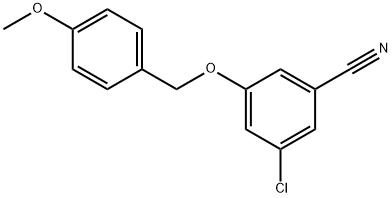 3-氯-5-[(4-甲氧基苄基)氧基]苯腈 结构式