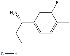 (S)-1-(3-氟-4-甲基苯基)丙烷-1-胺 结构式