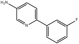 6-(3-氟苯基)吡啶-3-胺 结构式