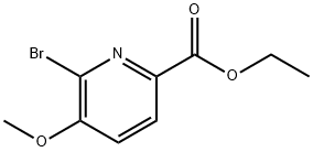 6-溴-5-甲氧基吡啶甲酸乙酯 结构式