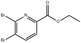 5,6-二溴吡啶甲酸乙酯 结构式
