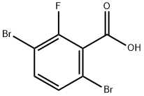 3,6-二溴-2-氟苯甲酸 结构式