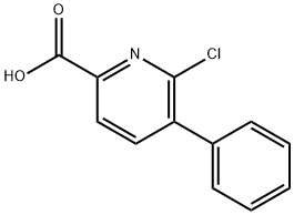 6-氯-5-苯基皮考啉酸 结构式