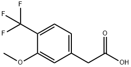 3-甲氧基-4-(三氟甲基)苯乙酸 结构式