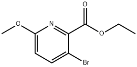 3-溴-6-甲氧基吡啶甲酸乙酯 结构式