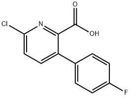 6-氯-3-(4-氟苯基)吡啶甲酸 结构式