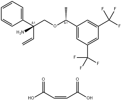S-1-(R-1-(3,5-双(三氟甲基)苯基)乙氧基)-2-苯基丁-3-烯-2-胺马来酸 结构式